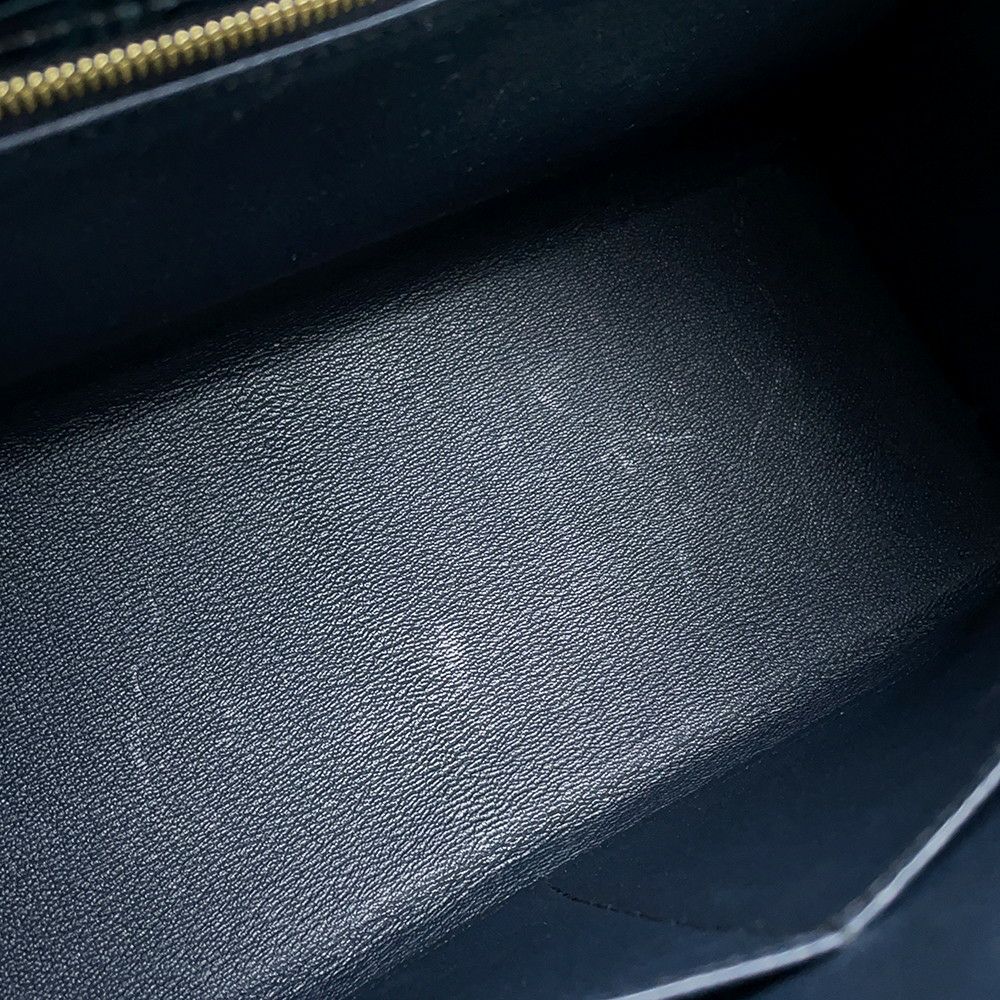 エルメス ハンドバッグ ケリー28 外縫い ブルーマリン/ゴールド金具 ポロサスシャイン Y刻印 2wayショルダー