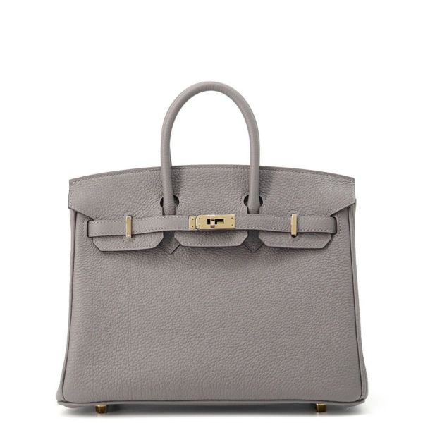 エルメス バーキン25 グリメイヤー/シャンパンゴールド金具 トゴ W刻印 HERMES Birkin ハンドバッグ