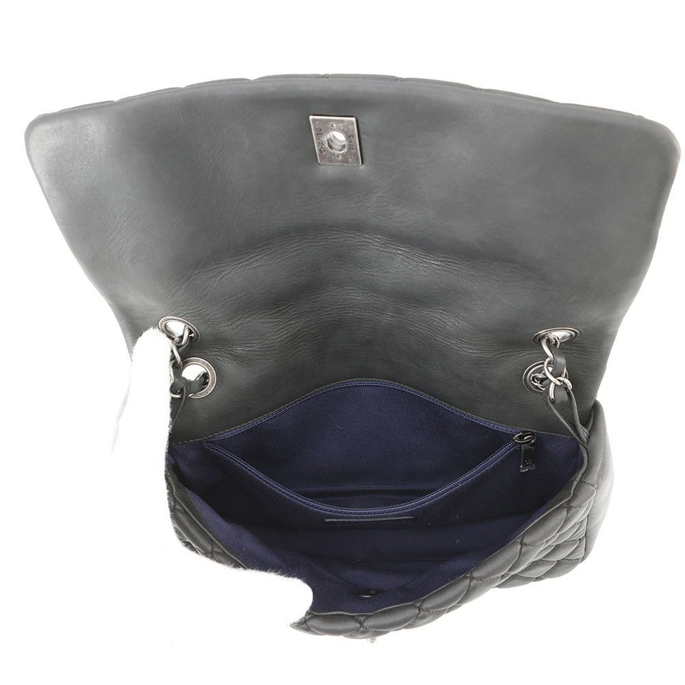 シャネル チェーンショルダーバッグ マトラッセ ココマーク シングルフラップ スパークル レザー CHANEL 黒