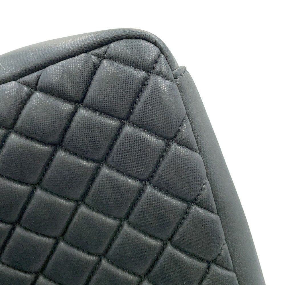 シャネル チェーンショルダーバッグ マトラッセ ココマーク シングルフラップ スパークル レザー CHANEL 黒