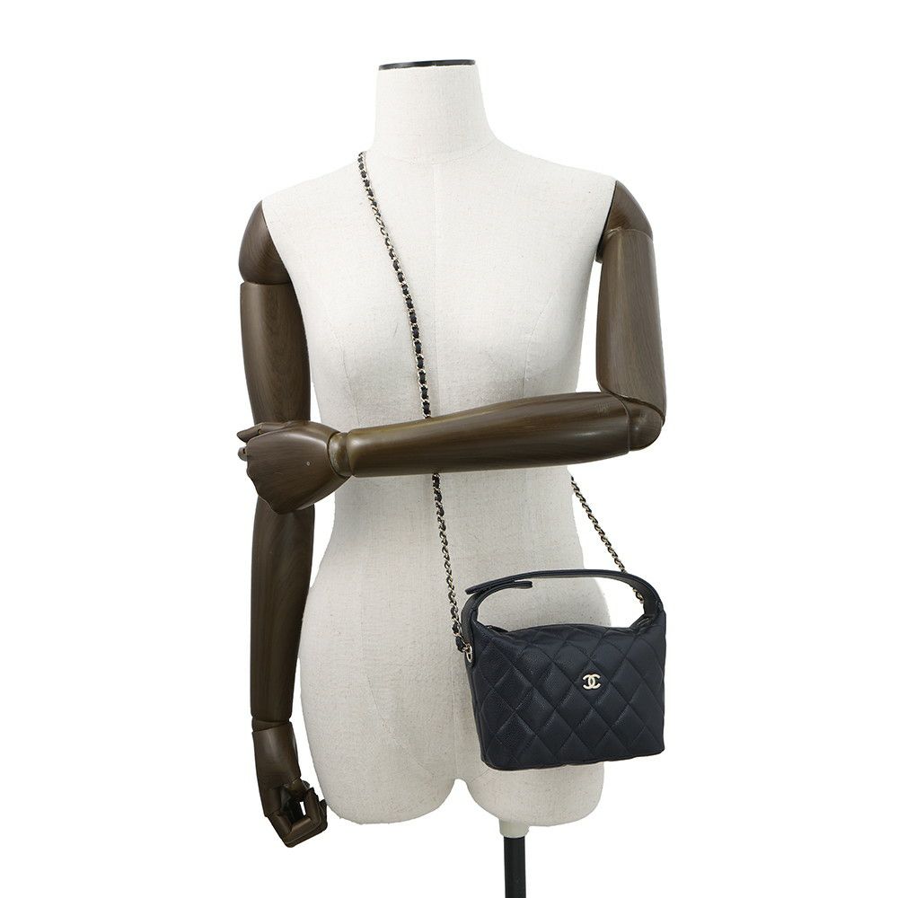 シャネル ハンドバッグ マトラッセ ココマーク チェーンホーボーバッグ キャビアスキン AP4386　CHANEL 2way