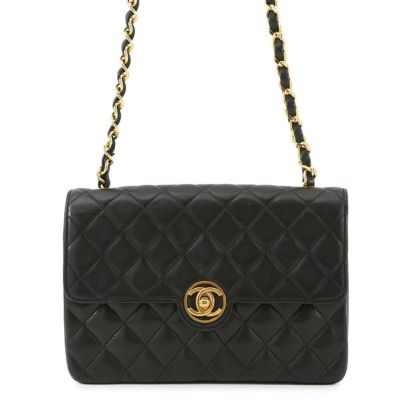 シャネル チェーンショルダーバッグ マトラッセ ココマーク ラムスキン