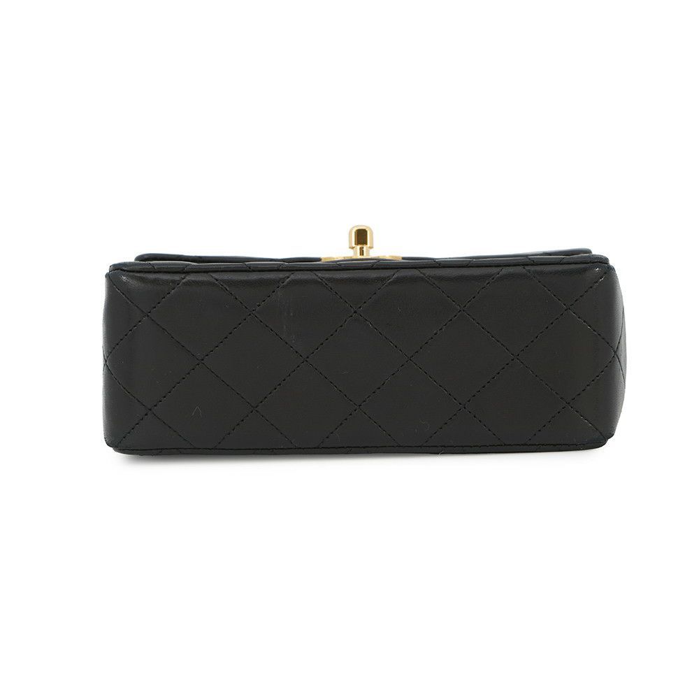 シャネル チェーンショルダーバッグ ミニ マトラッセ ココマーク シングルチェーン ラムスキン A01115 CHANEL 黒