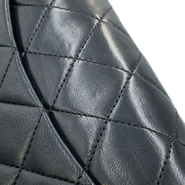 シャネル チェーンショルダーバッグ ミニ マトラッセ ココマーク シングルチェーン ラムスキン A01115 CHANEL 黒