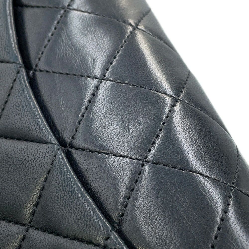 シャネル チェーンショルダーバッグ ミニ マトラッセ ココマーク シングルチェーン ラムスキン A01115 CHANEL 黒