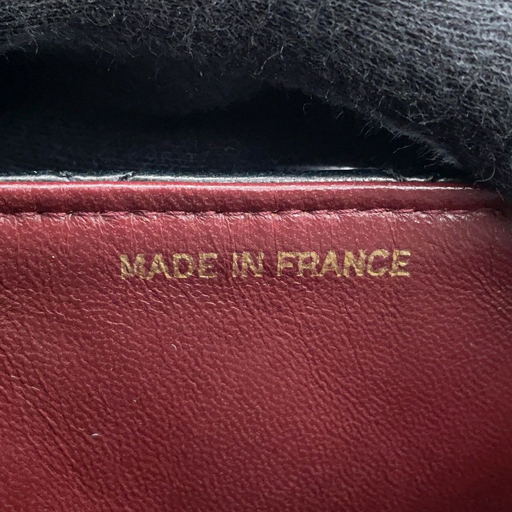 シャネル チェーンショルダーバッグ ミニ マトラッセ ココマーク シングルチェーン ラムスキン A01115 CHANEL 黒