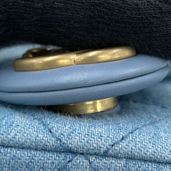 シャネル チェーンショルダーバッグ ホーボー マトラッセ ココマーク デニム AS3690 CHANEL