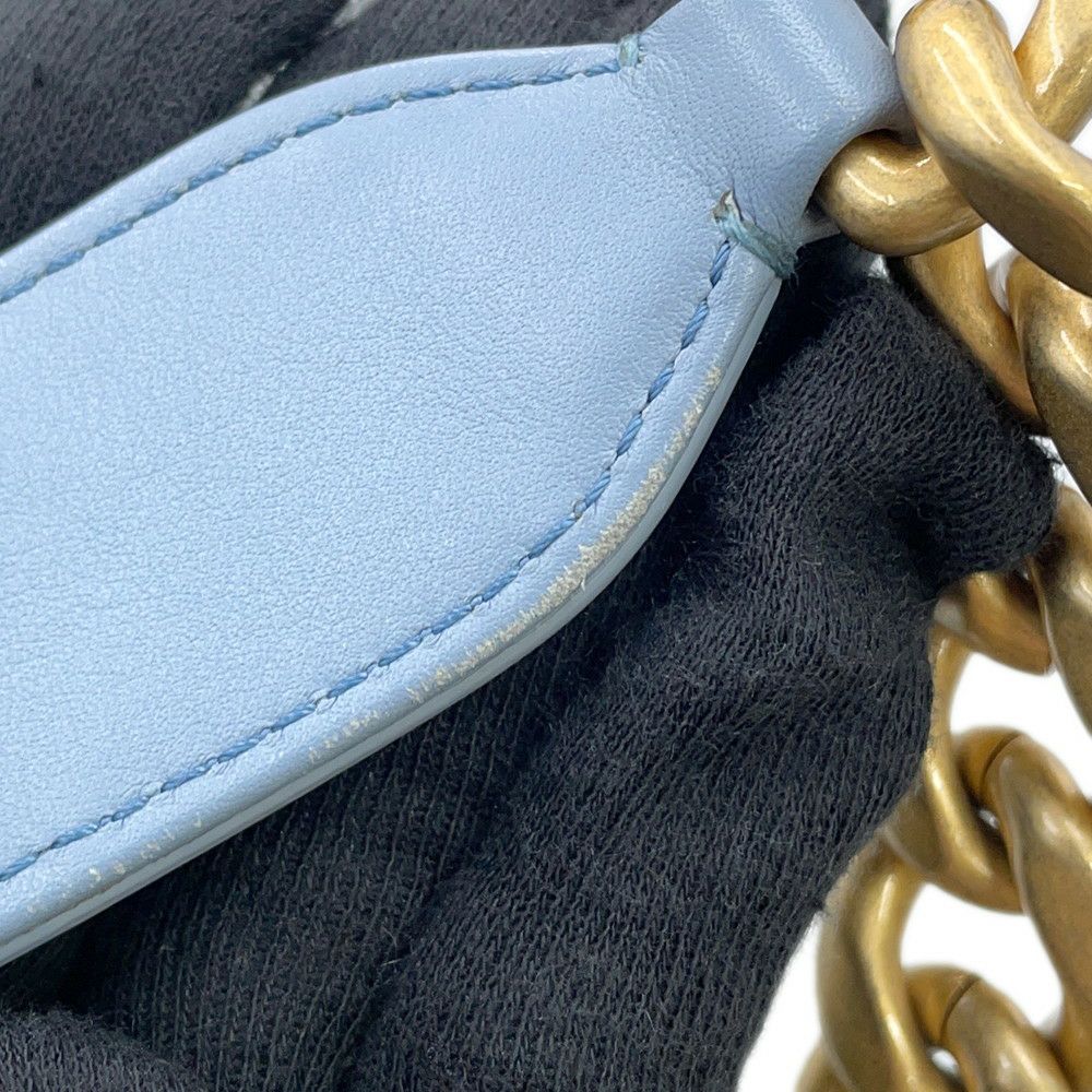 シャネル チェーンショルダーバッグ ホーボー マトラッセ ココマーク デニム AS3690 CHANEL