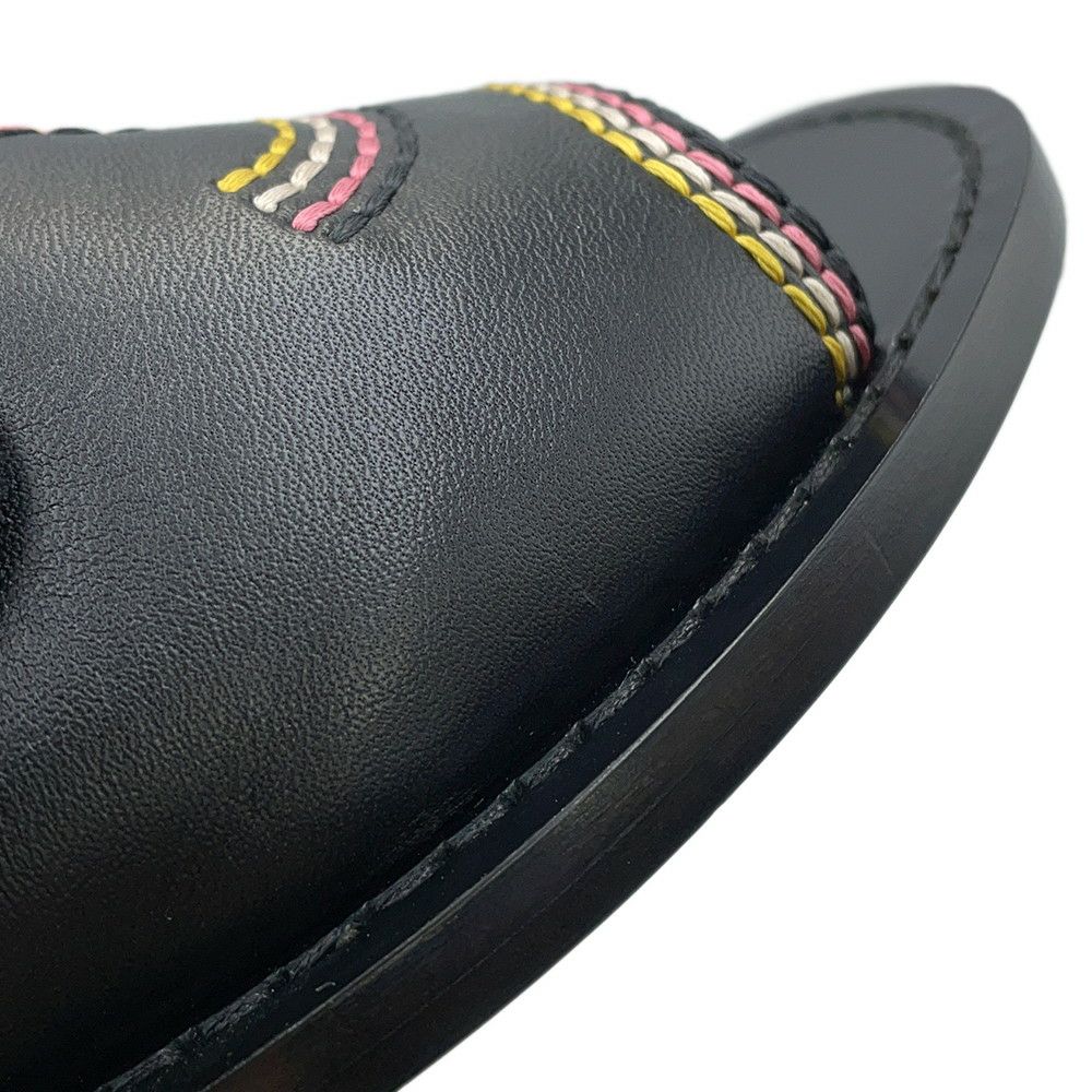 シャネル サンダル ココマーク レザー レディースサイズ37C CHANEL 靴 黒