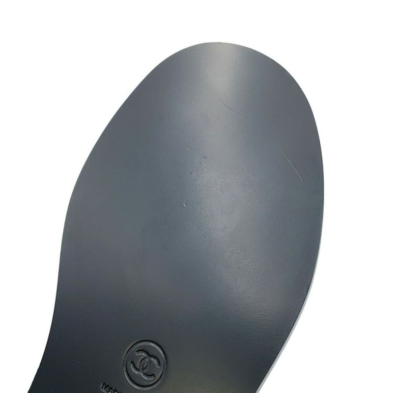 シャネル サンダル ココマーク レザー レディースサイズ37C CHANEL 靴 黒