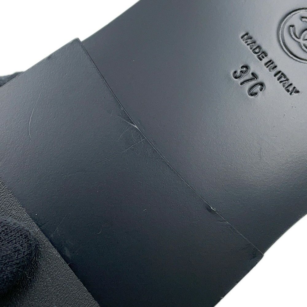 シャネル サンダル ココマーク レザー レディースサイズ37C CHANEL 靴 黒