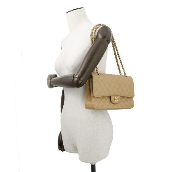 シャネル チェーンショルダーバッグ マトラッセ25 ココマーク ダブルチェーン キャビアスキン A01112 CHANEL