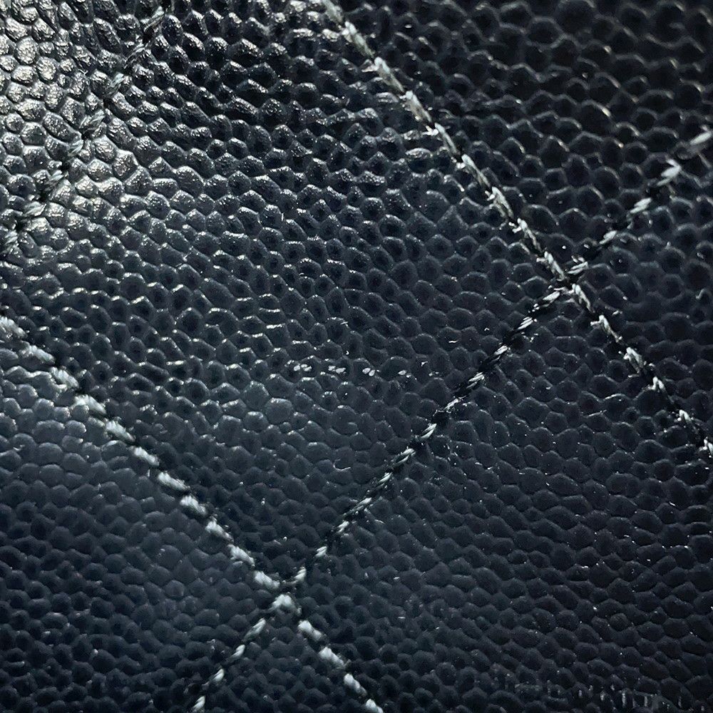 シャネル チェーンショルダーバッグ ココマーク マトラッセ キャビアスキン CHANEL ワンショルダー 黒