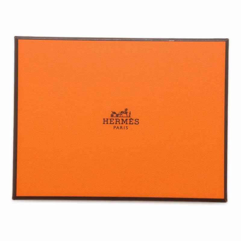 エルメス 二つ折り財布 ベアンコンパクト ブラック/シルバー金具 エプソン B刻印 HERMES 黒