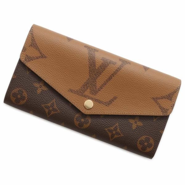 ルイヴィトン 長財布 モノグラム・ジャイアント リバース ポルトフォイユ・サラ M80726 LOUIS VUITTON ブラック 黒