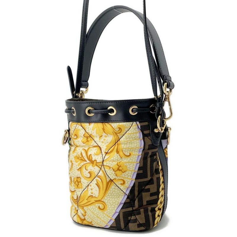 フェンディ ショルダーバッグ ヴェルサーチェ コラボ フェンダーチェ モン トレゾール ミニ ナイロン 8BS010 FENDI バッグ 2way