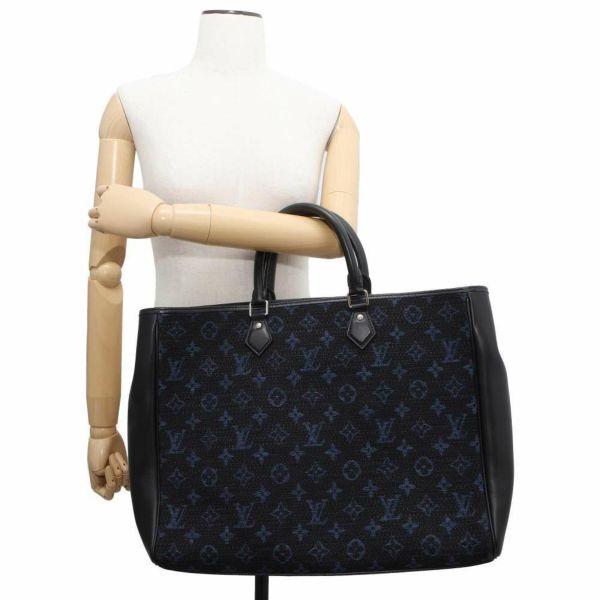 ルイヴィトン トートバッグ モノグラム・ジャガード グラン・サック M55203 LOUIS VUITTON ブラック 黒