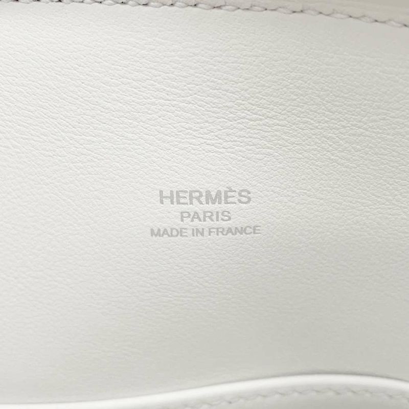 エルメス ボリード1923 25 ヴェルソ モーヴペール/ニューホワイト/シルバー金具 エプソン W刻印 2wayショルダー