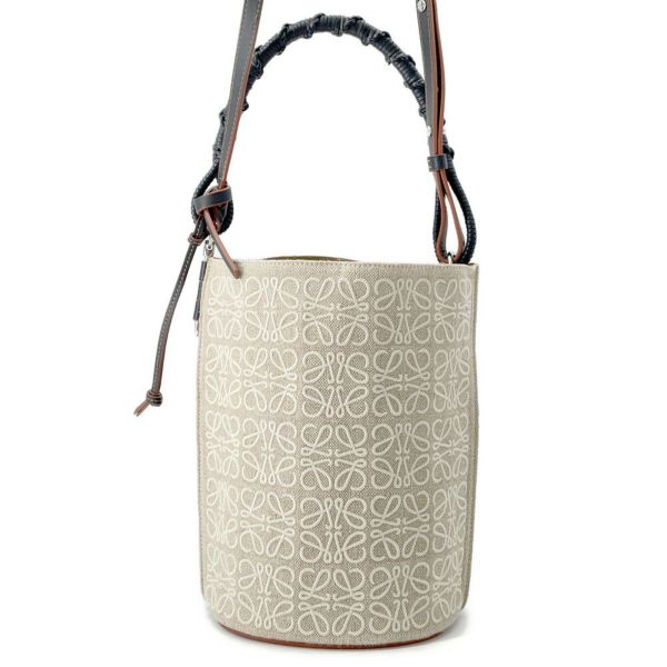 ロエベ ショルダーバッグ アナグラム ゲートバケットバッグ レザー LOEWE 2way 黒