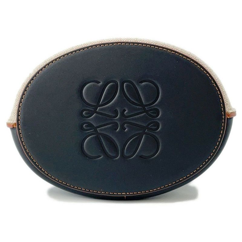 ロエベ ショルダーバッグ アナグラム ゲートバケットバッグ レザー LOEWE 2way 黒