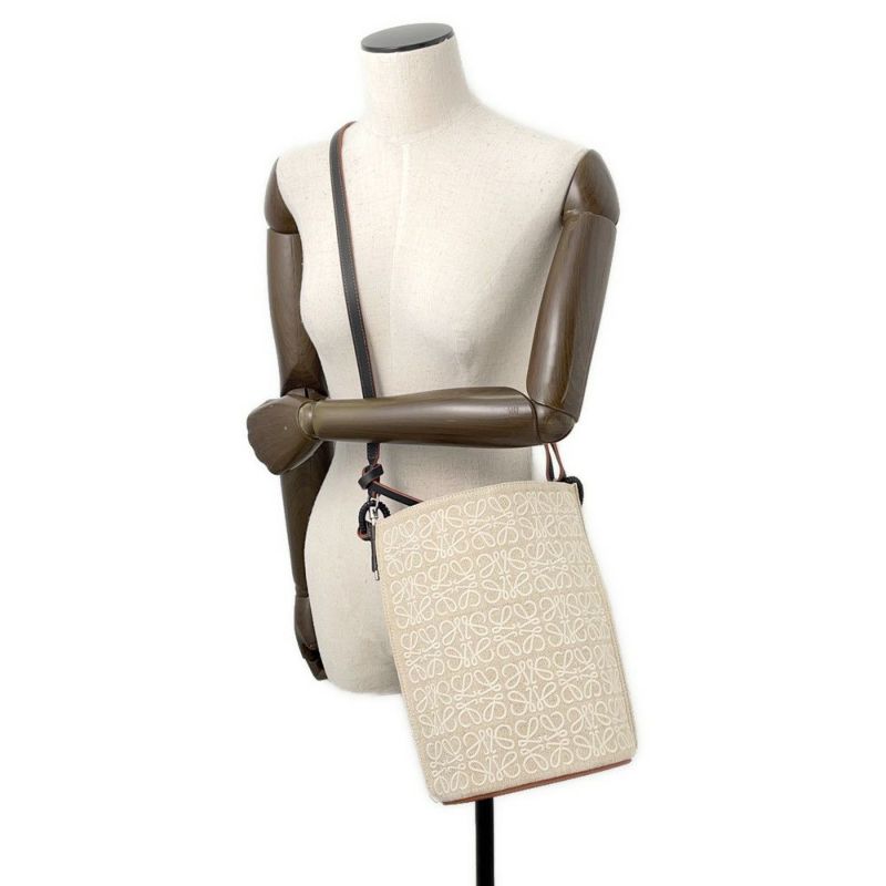 ロエベ ショルダーバッグ アナグラム ゲートバケットバッグ レザー LOEWE 2way 黒