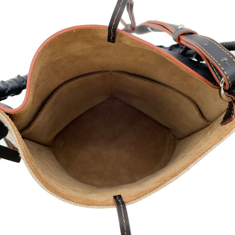 ロエベ ショルダーバッグ アナグラム ゲートバケットバッグ レザー LOEWE 2way 黒