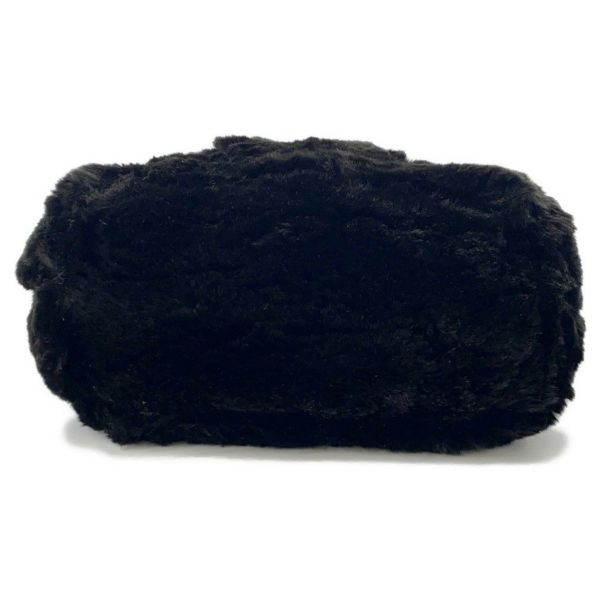 プラダ トートバッグ トライアングルロゴ フェイクファー BR4759 PRADA 黒