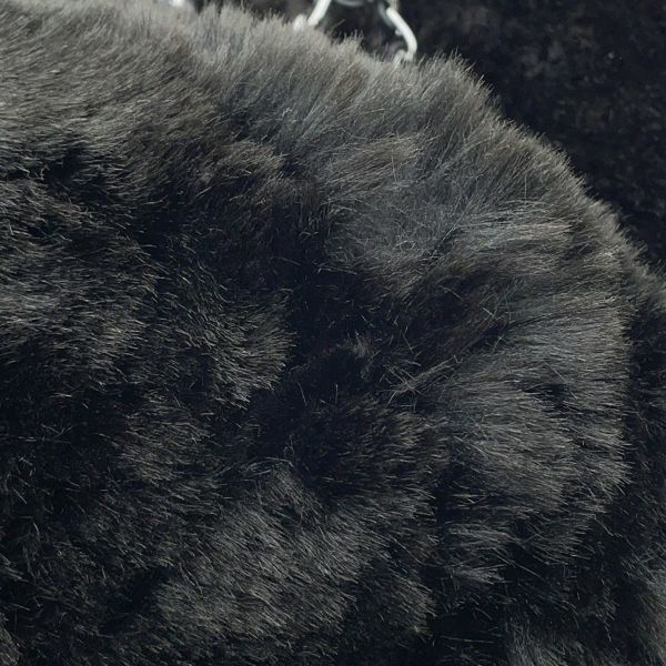 プラダ トートバッグ トライアングルロゴ フェイクファー BR4759 PRADA 黒