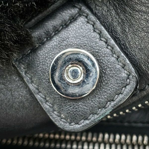 プラダ トートバッグ トライアングルロゴ フェイクファー BR4759 PRADA 黒