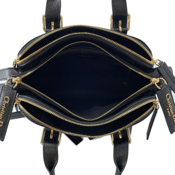 クリスチャン・ディオール ハンドバッグ グランドツアー  ボウリングバッグ クリンクルドカーフレザー M6000UNQD 2way 黒