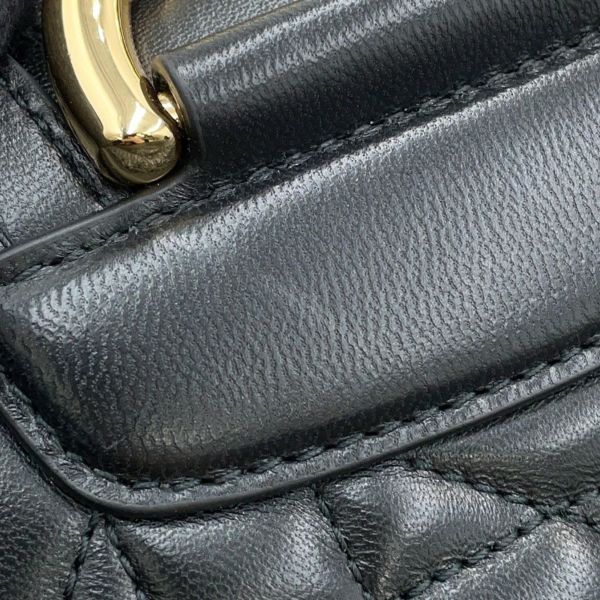 クリスチャン・ディオール リュック カロ マクロカナージュ スモール ラムスキン M6302UNOZ バックパック バッグ 黒