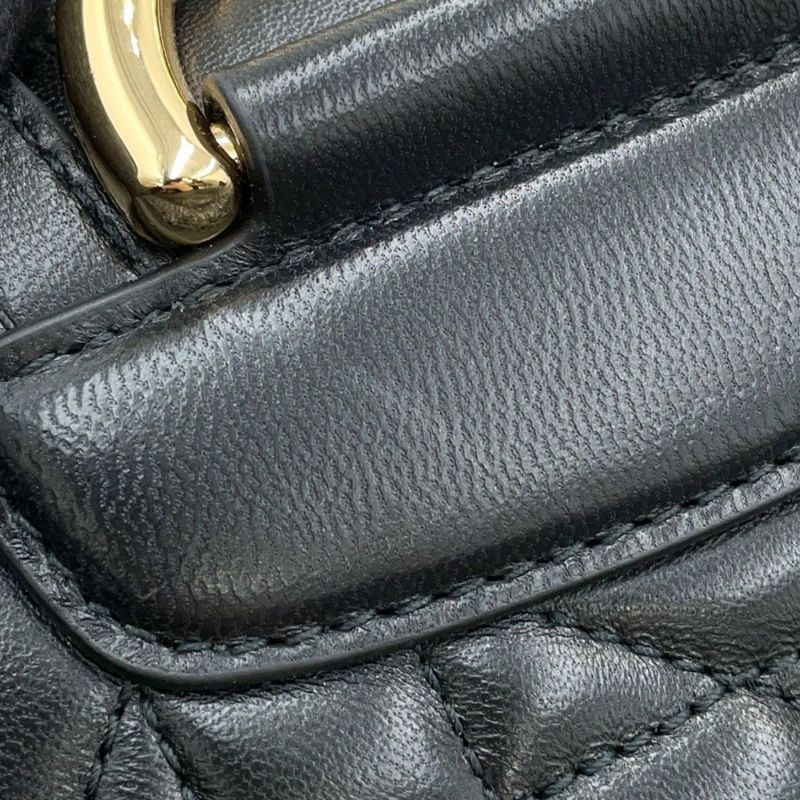 クリスチャン・ディオール リュック カロ マクロカナージュ スモール ラムスキン M6302UNOZ バックパック バッグ 黒