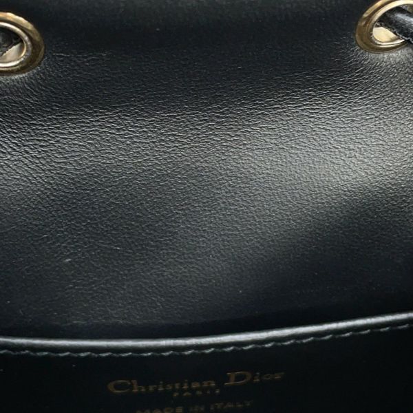 クリスチャン・ディオール リュック カロ マクロカナージュ スモール ラムスキン M6302UNOZ バックパック バッグ 黒