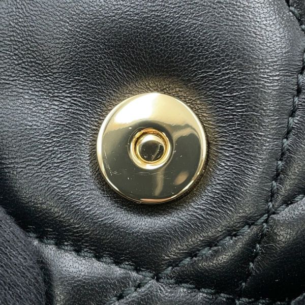 クリスチャン・ディオール リュック カロ マクロカナージュ スモール ラムスキン M6302UNOZ バックパック バッグ 黒