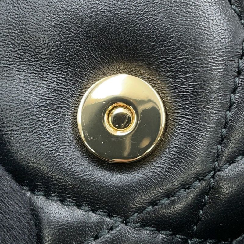 クリスチャン・ディオール リュック カロ マクロカナージュ スモール ラムスキン M6302UNOZ バックパック バッグ 黒