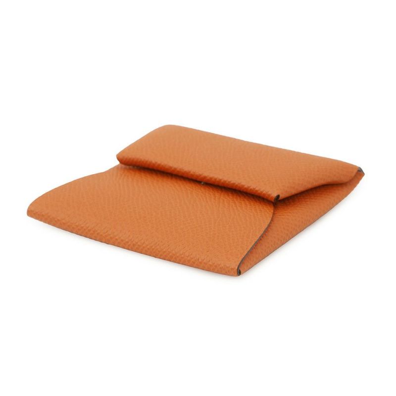 エルメス コインケース バスティア ヴェルソ オレンジ/モーヴペール エプソン W刻印 HERMES SPO