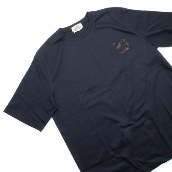 エルメス Tシャツ メタルリー・オ・カレ ミニパッチ コットン メンズサイズL HERMES トップス