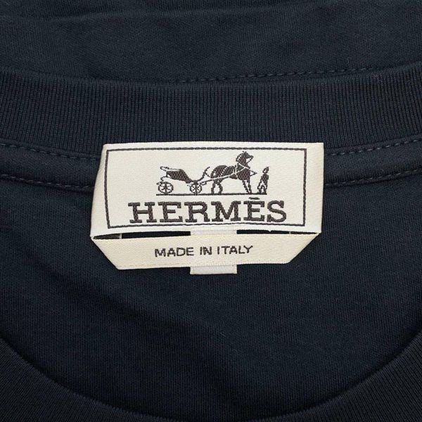 エルメス Tシャツ メタルリー・オ・カレ ミニパッチ コットン メンズサイズL HERMES トップス