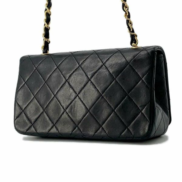 シャネル チェーンショルダーバッグ ココマーク ミニ マトラッセ ラムスキン A03571 CHANEL バッグ 黒