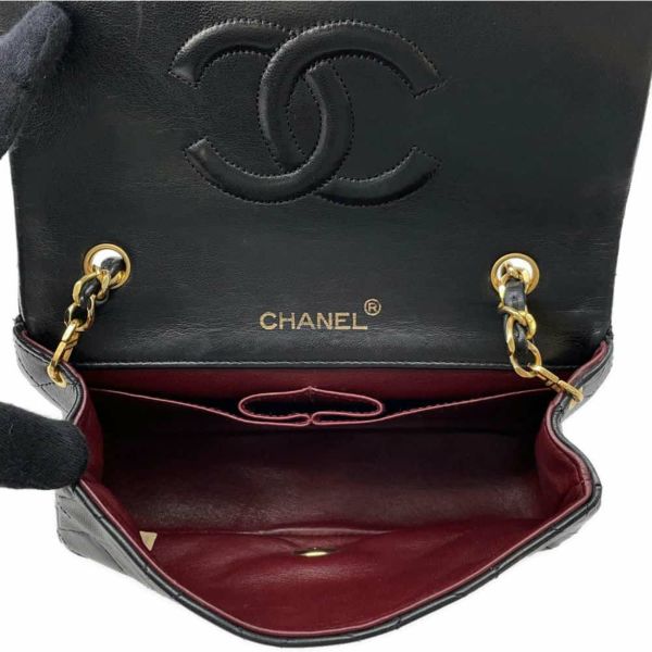 シャネル チェーンショルダーバッグ ココマーク ミニ マトラッセ ラムスキン A03571 CHANEL バッグ 黒