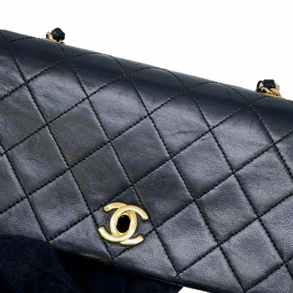 シャネル チェーンショルダーバッグ ココマーク ミニ マトラッセ ラムスキン A03571 CHANEL バッグ 黒