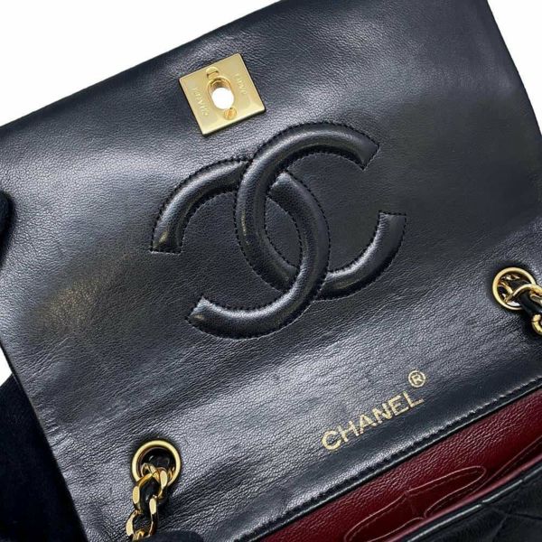 シャネル チェーンショルダーバッグ ココマーク ミニ マトラッセ ラムスキン A03571 CHANEL バッグ 黒