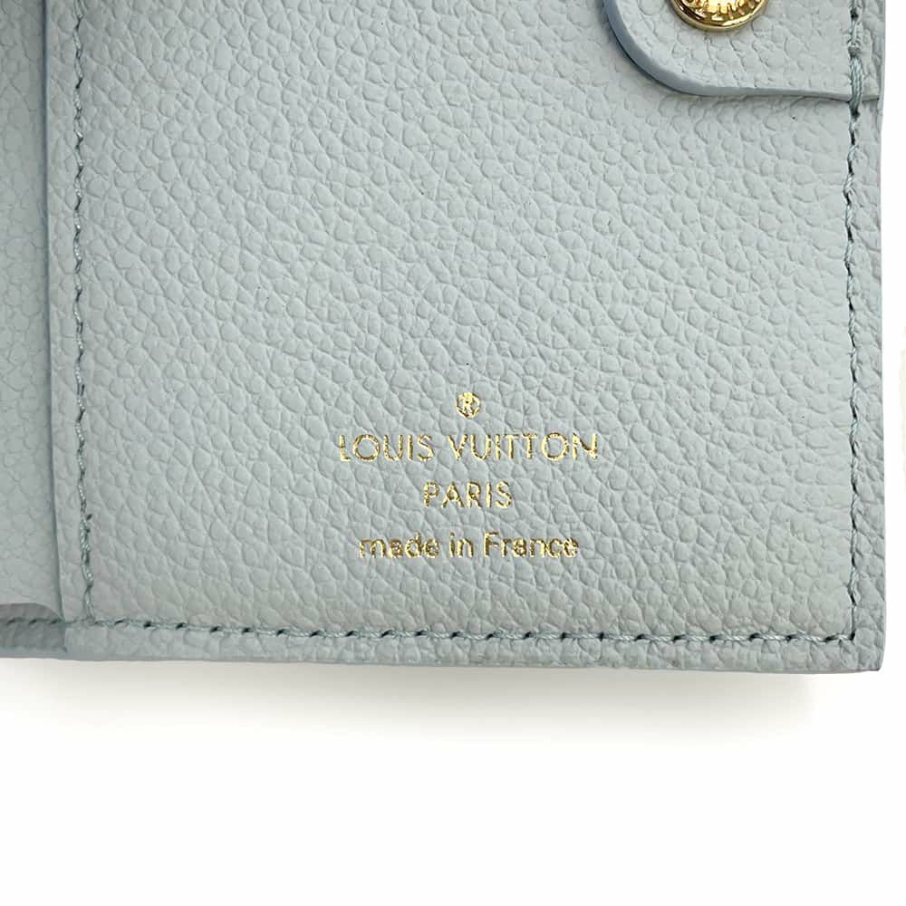 ルイヴィトン 二つ折り財布 モノグラム・アンプラント ポルトフォイユ・リサ M83587 ブルーオランプ