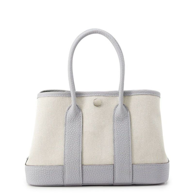 エルメス ネオ・ガーデン 23 ガーデンパーティ ブルーグラシエ/エクリュ/シルバー金具 トワルアッシュヴァイキング/ネゴンダ K刻印