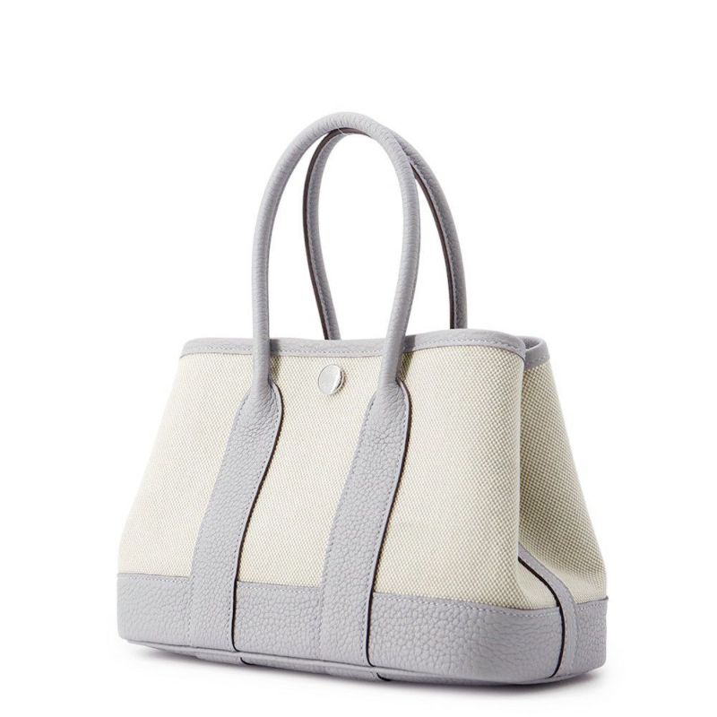 エルメス ネオ・ガーデン 23 ガーデンパーティ ブルーグラシエ/エクリュ/シルバー金具 トワルアッシュヴァイキング/ネゴンダ K刻印