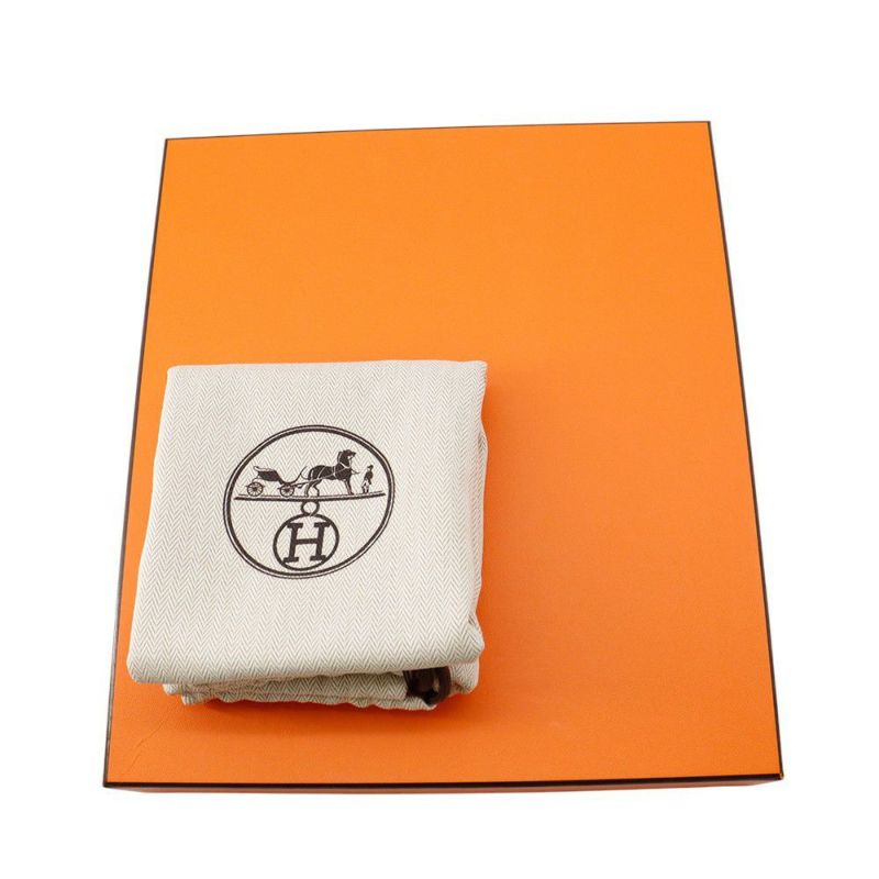 エルメス ネオ・ガーデン 23 ガーデンパーティ ブルーグラシエ/エクリュ/シルバー金具 トワルアッシュヴァイキング/ネゴンダ K刻印