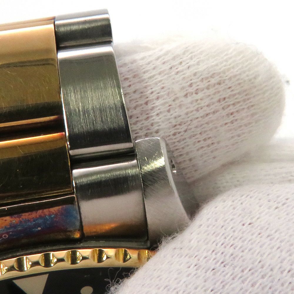 ロレックス GMTマスター 55番 SS/K18YG 1675/3 フジツボダイアル ROLEX 腕時計 黒文字盤