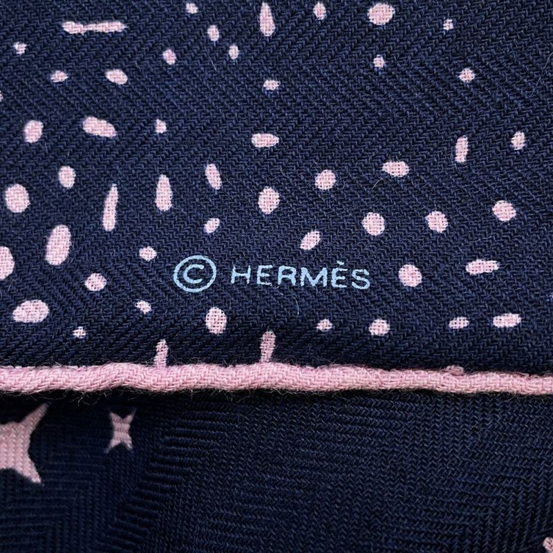 エルメス ストール カレ140 カレジェアン クレール・ドゥ・リュンヌ HERMES シルク カシミヤ 2023秋冬 ソルド品