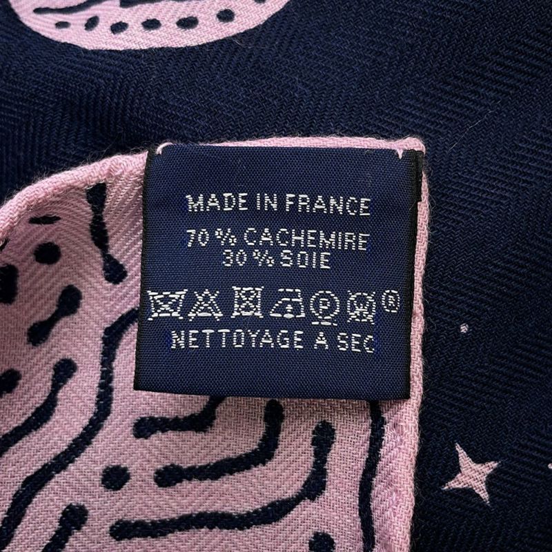 エルメス ストール カレ140 カレジェアン クレール・ドゥ・リュンヌ HERMES シルク カシミヤ 2023秋冬 ソルド品