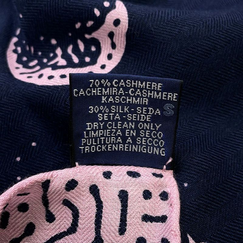 エルメス ストール カレ140 カレジェアン クレール・ドゥ・リュンヌ HERMES シルク カシミヤ 2023秋冬 ソルド品